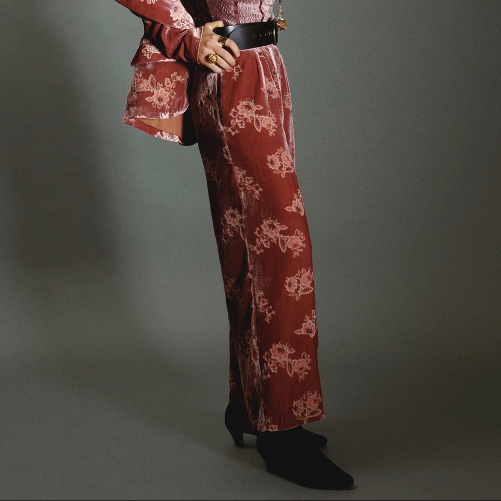 NWOT Anthropologie Hutch floral burnout pants